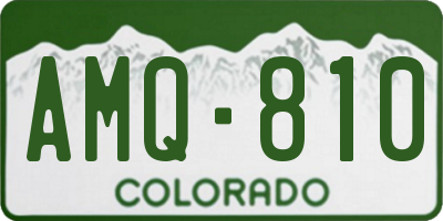 CO license plate AMQ810