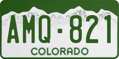 CO license plate AMQ821