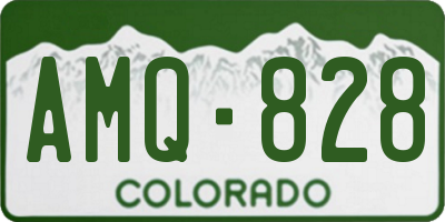 CO license plate AMQ828