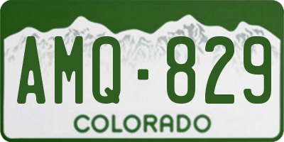 CO license plate AMQ829