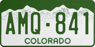 CO license plate AMQ841