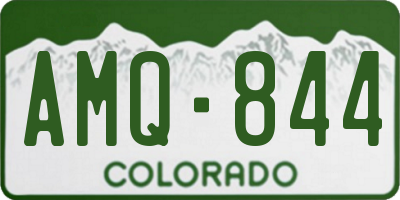 CO license plate AMQ844