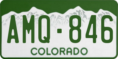 CO license plate AMQ846
