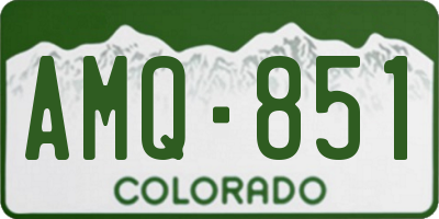 CO license plate AMQ851