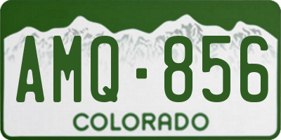 CO license plate AMQ856