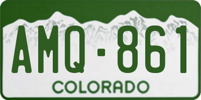 CO license plate AMQ861