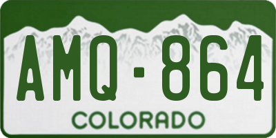 CO license plate AMQ864