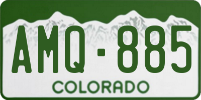 CO license plate AMQ885