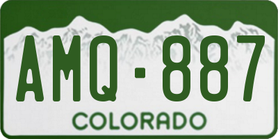 CO license plate AMQ887