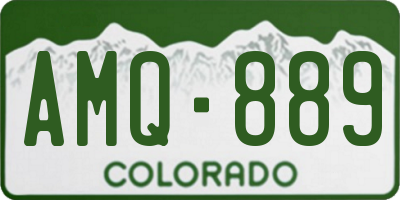 CO license plate AMQ889