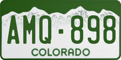 CO license plate AMQ898