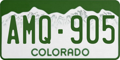 CO license plate AMQ905