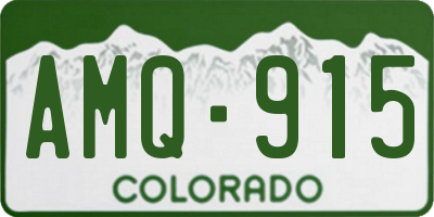 CO license plate AMQ915