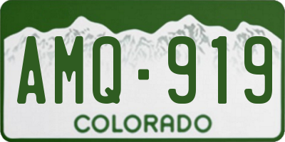 CO license plate AMQ919