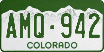 CO license plate AMQ942