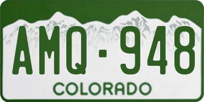 CO license plate AMQ948