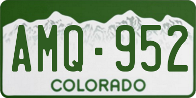 CO license plate AMQ952