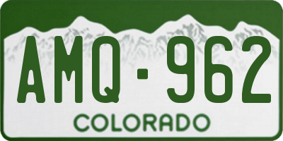 CO license plate AMQ962