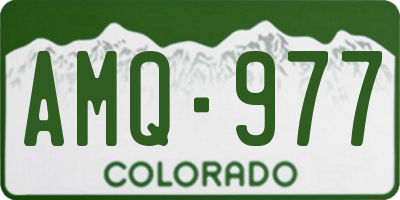 CO license plate AMQ977