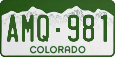CO license plate AMQ981