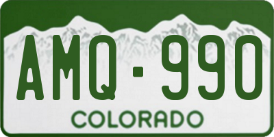 CO license plate AMQ990