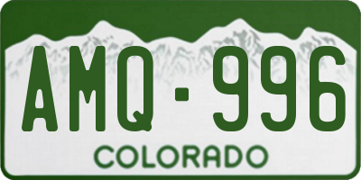 CO license plate AMQ996