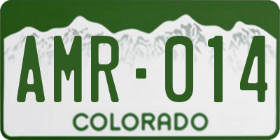 CO license plate AMR014