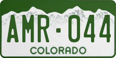 CO license plate AMR044