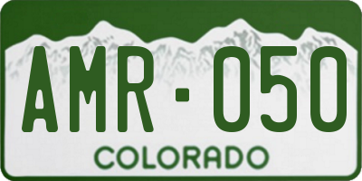 CO license plate AMR050