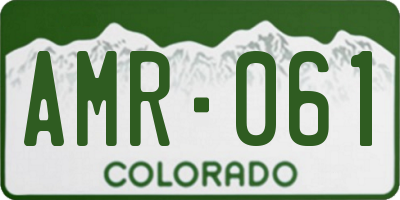 CO license plate AMR061