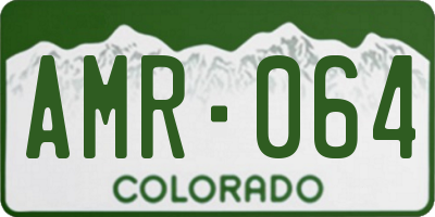 CO license plate AMR064