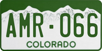 CO license plate AMR066