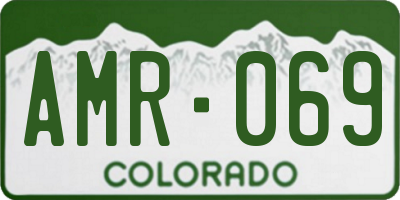 CO license plate AMR069