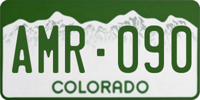 CO license plate AMR090