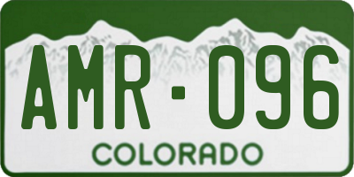 CO license plate AMR096