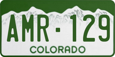 CO license plate AMR129