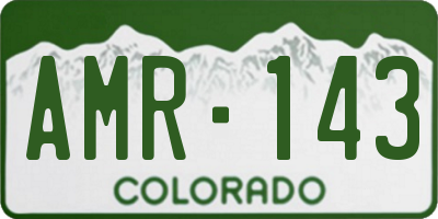CO license plate AMR143