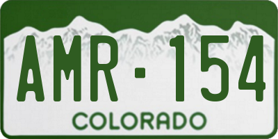CO license plate AMR154