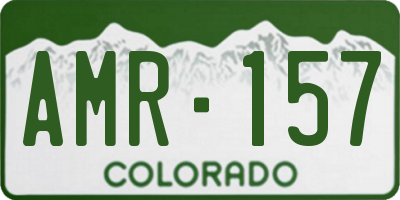 CO license plate AMR157