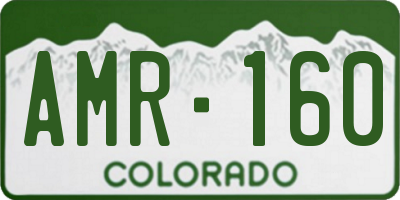 CO license plate AMR160