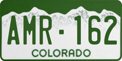CO license plate AMR162