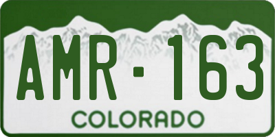 CO license plate AMR163