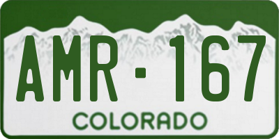 CO license plate AMR167
