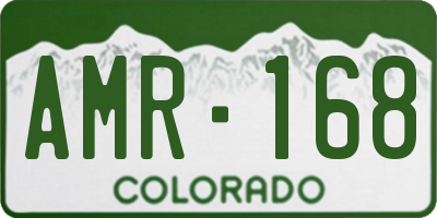 CO license plate AMR168
