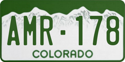 CO license plate AMR178