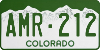 CO license plate AMR212