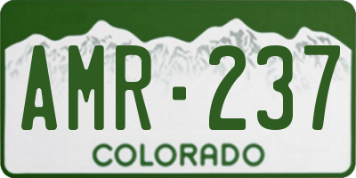 CO license plate AMR237