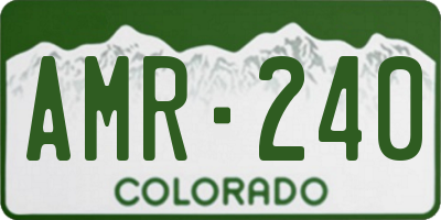 CO license plate AMR240
