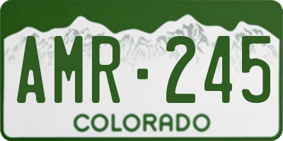 CO license plate AMR245
