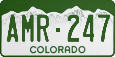 CO license plate AMR247